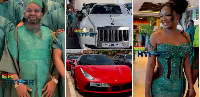 A fleet of lush vehicles were spotted at Nadia Adongo and Kwesi Fynn's wedding