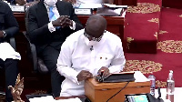 Finance Minister Ken Ofori-Atta during the 2022 budget presentation in Parliament