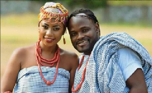 Actress and TV host, Sally Galley with husband Praye Tietia