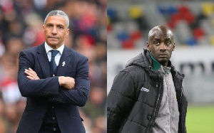 Technical Advisor Chris Hughton and Black Stars coach Otto Addo