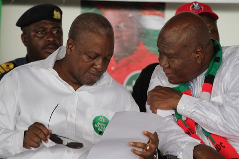 Mahama with NDC National Chairman Kofi Portuphy