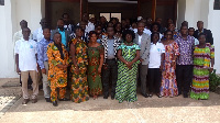 Mrs. Augustina Adjoa Owusu, Headmistress with old students and former heads and invited guests