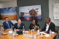 Reps from Maersk Drilling, PMD Viking, Halliburton and Exceed Ghana Ltd at signing ceremony in Accra