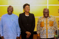 President Nana Addo Dankwa Akufo-Addo with Bawumia and Sophia Akufo