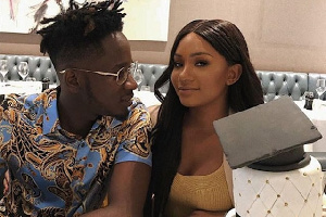 Mr. Eazi and his fiancée, Temi Otedola