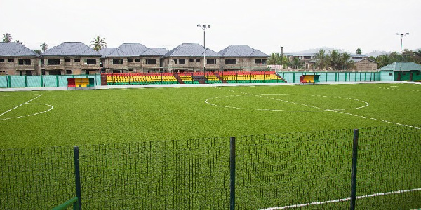 Newly constructed Astro-turf pitch at Kibi