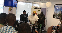 The Nigerian High Comissioner to Ghana inaugurating the office