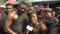 President of the Kumawood Actors Guild, Bill Asamoah speaking to journalist