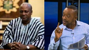 Former president John Mahama and Reverend Owusu Bempah