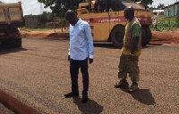 Minister inspecting ongoing constituency road projects