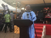 Vice president Kwesi Amissah-Arthur at the Annual Yam Festival in Ejura