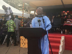 Vice president Kwesi Amissah-Arthur at the Annual Yam Festival in Ejura