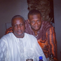 President John Mahama with music producer Appietus