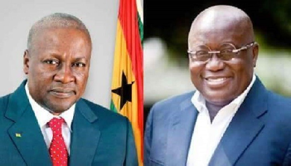 Former President John Dramani Mahama and President Akufo-Addo