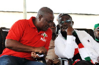 Former President John Mahama and the late John Evans Atta Mills