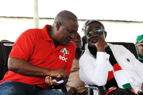 Former President John Mahama and the late John Evans Atta Mills