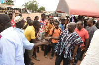 Dr Bawumia exchanges pleasantries with residents of Sempoa