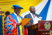 The installation of Dr. Addo Kufuor (in academic gown) as Chancellor of Kumasi Technical University