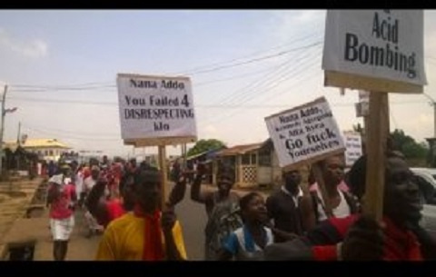 File photo of a group of protesters against Akufo-Addo