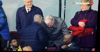 Chris Hughton was present at the Emirates Stadium with his assistant, George Boateng