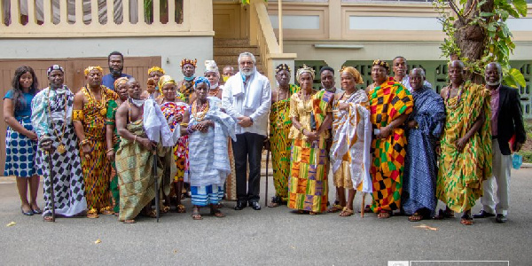 Former President, Rawlings with Kings and Queens from Ave