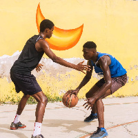 Some of the participants displaying their skills in basketball