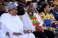 President Nana Addo Dankwa Akufo-Addo with Nigeria's president, Mahamudu Buhari