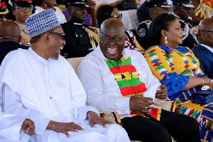 President Nana Addo Dankwa Akufo-Addo with Nigerian President Muhammadu Buhari