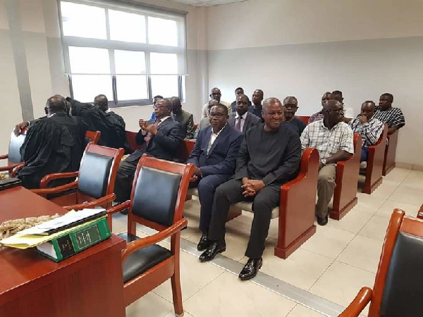 Former president Mahama was in court to support Mr Ampofo