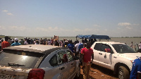 The NPP campaign team left stranded at the bank of Dambai river.