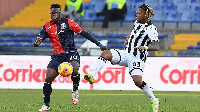 Caleb Ekuban (left) in action for his club