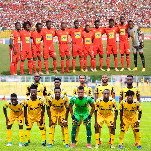 A file photo of Asante Kotoko and Ashantigold players