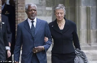 Kofi Annan, Former UN Secretary General and wife Nane Maria