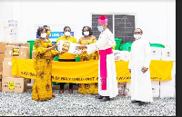 Most Reverend Charles Gabriel Palmer-Buckle,received the items