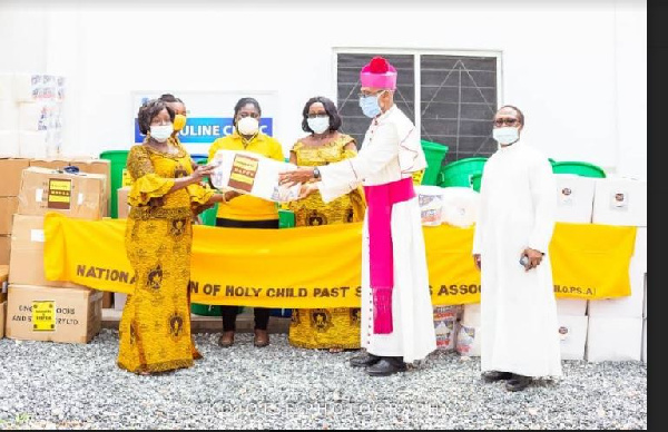 Most Reverend Charles Gabriel Palmer-Buckle,received the items