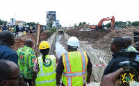 The site engineer told President Akufo-Addo the dredging is not limited to the Odaw river