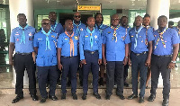 Mr Prosper Bani (3rd from Right) with other scout members