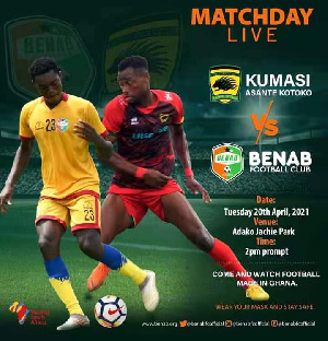 Asante Kotoko will be playing Benab FC in a friendly match