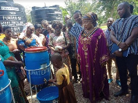 A pupil demonstrating proper hand washing