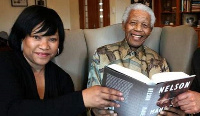 Zindzi Mandela with her father Nelson in 2010