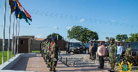 President Nana Addo Dankwa Akufo-Addo with some personnel of the Ghana Armed Forces