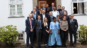 Ghana embassy in Denmark with some investors