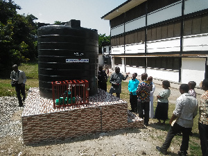 The water distribution system will help address the issue of water shortages in the school