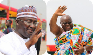 President Akufo-Addo [R] and his Vice, Dr. Bawumia [L] were sworn into office on January 7, 2017