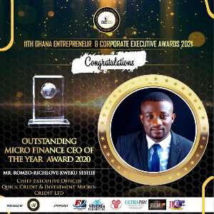 Romeo Richlove kweku Seshie won the Outstanding Micro-Credit CEO of the year