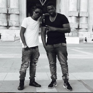 Shatta Wale with Bulldog