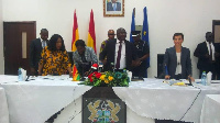 Vice President Mahamudu Bawumia at the meeting with EU officials