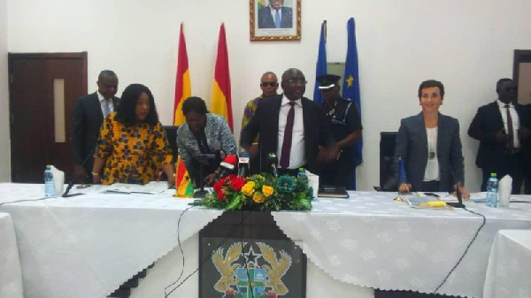 Vice President Mahamudu Bawumia at the meeting with EU officials