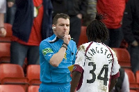 Laryea Kingston was sent off in a game against Aberdeen by referee Steve Conroy in 2017