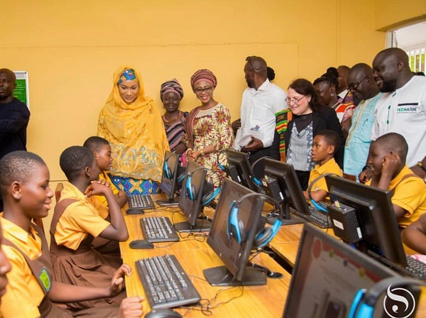 Second Lady Samira Bawumia inspects an education project by her foundation | File photo